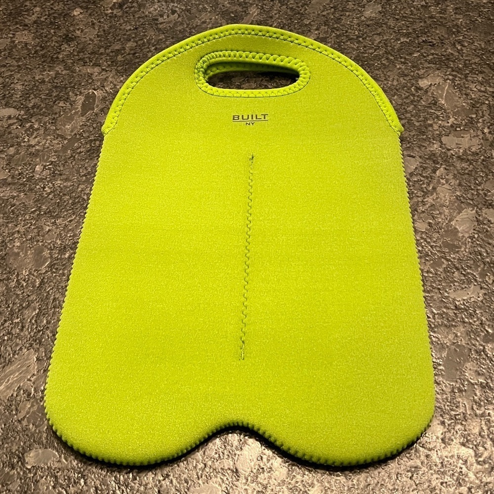 Built NY 2 Bottle BYOBag Neoprene Green Wine Liquor Bag